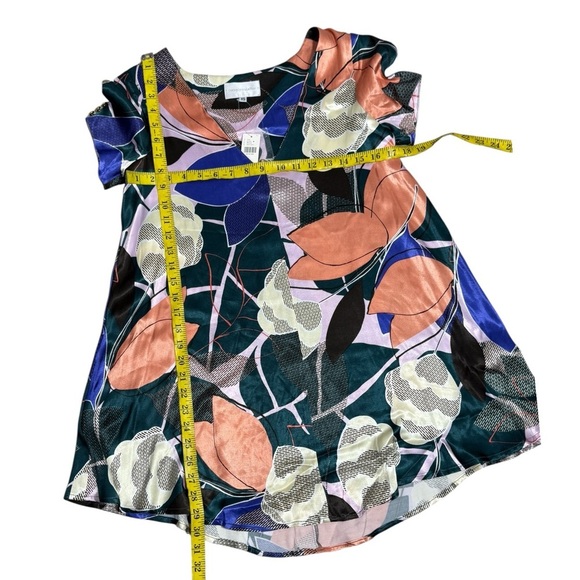 Anthropologie Corey Lynn Calter Multicolor abstract floral Swing Dress Size XS - Picture 7 of 10